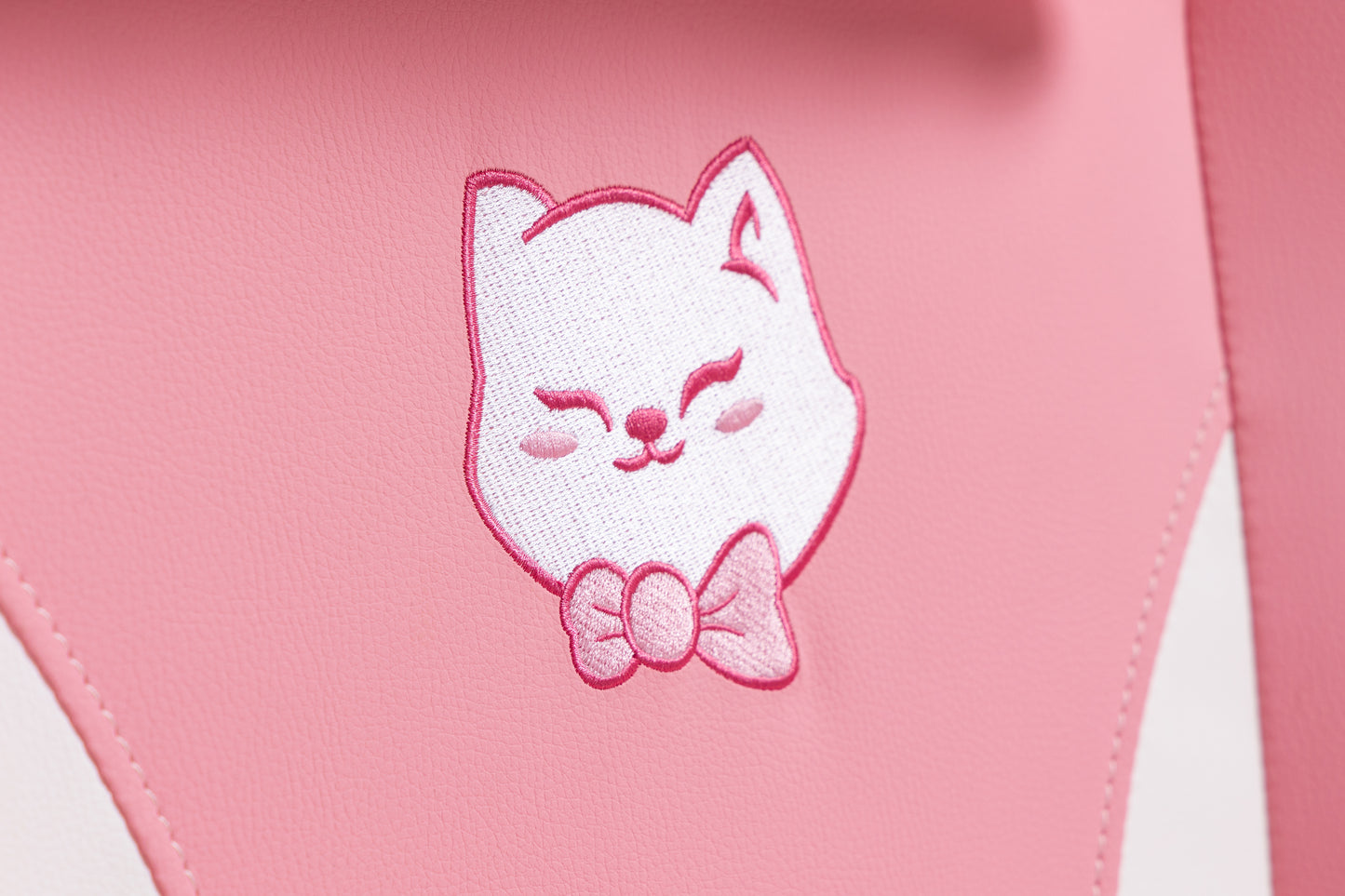 Pink Cat Gaming Chair - PU Leather Recliner