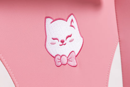 Pink Cat Gaming Chair - PU Leather Recliner