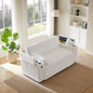 NEW White Loveseat Sleeper Sofa with Storage Armrest ,USB Port