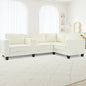 L-shaped 4-seater 105.5''*66.5'' corduroy sofa, large storage armrests with center console, USB charging, left and right seats can be switched, 2 packages of 130