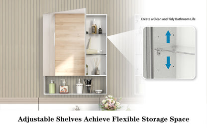 Silver Aluminum Wall Mirror with Storage Cabinet for Bathroom Renovation
