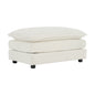 Chenille Fabric Ottomans Footrest to Combine with 2 Seater Sofa, 3 Seater Sofa and 4 Seater Sofa, White Chenille
