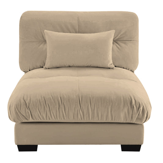 Milano Armless Sofa W/1 pillow - Beige