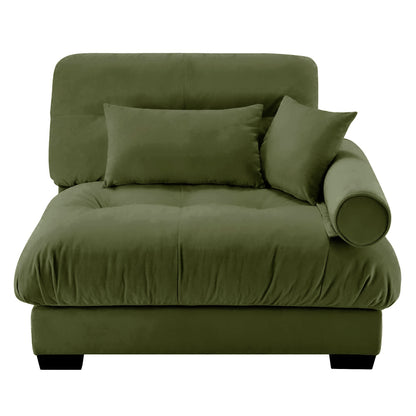 Milano Sofa RSF W/3 pillows - Olive green