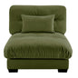 Milano Armless Sofa W/1 pillow - green