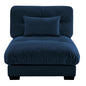 Milano Armless Sofa W/1 pillow - blue