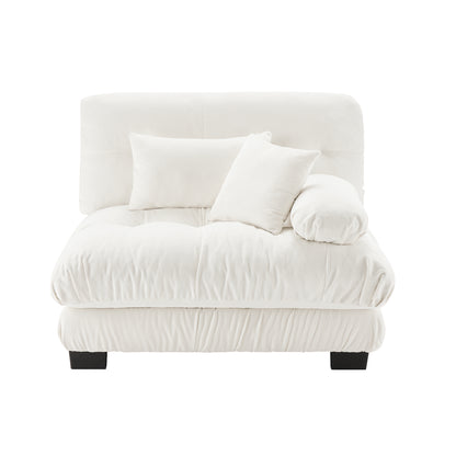 27  Sofa RSF W/2 pillows - White