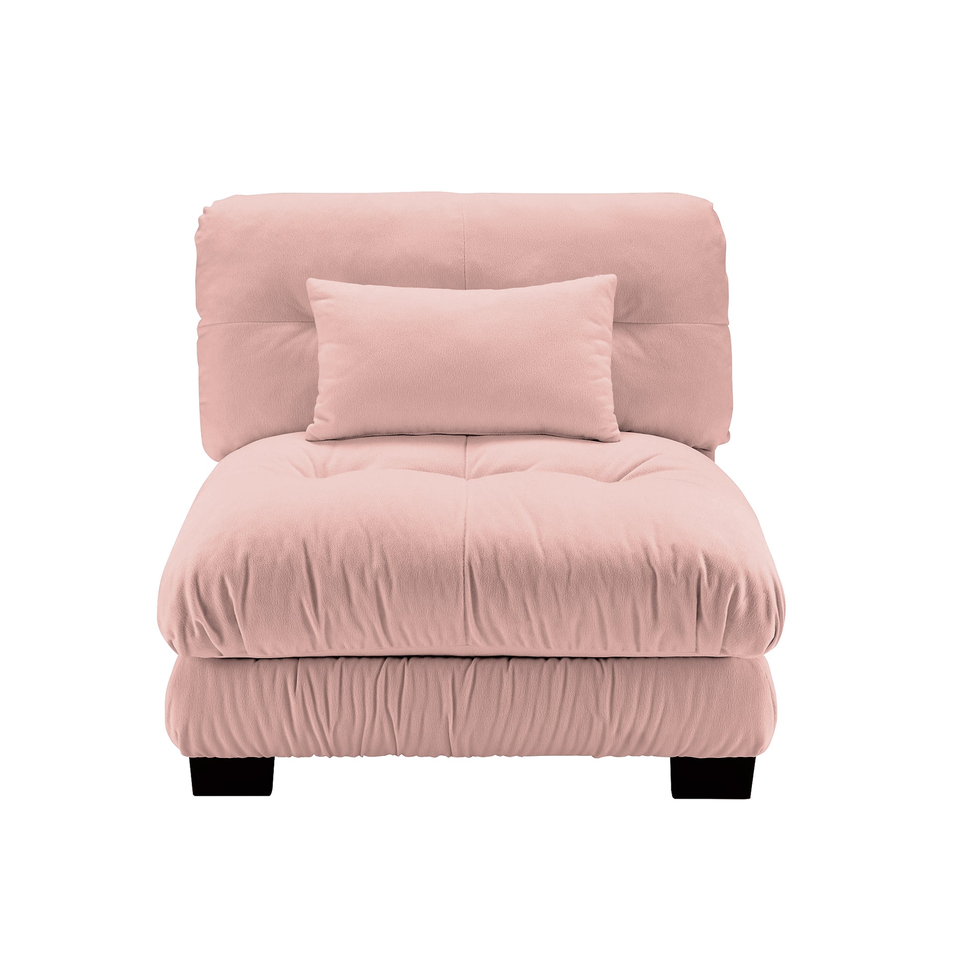Pariss Armless Sofa W/1 pillow - Pink