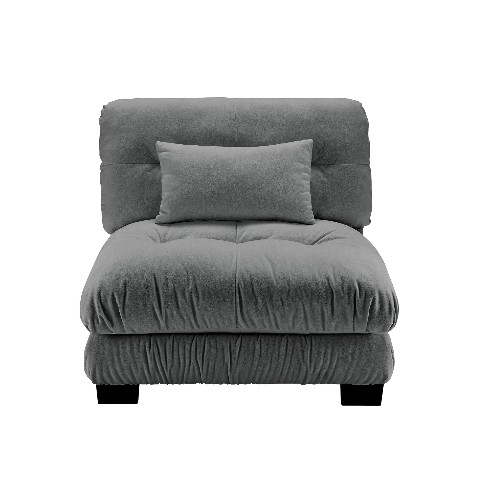 27 Armless Sofa W/1 pillow - Gray