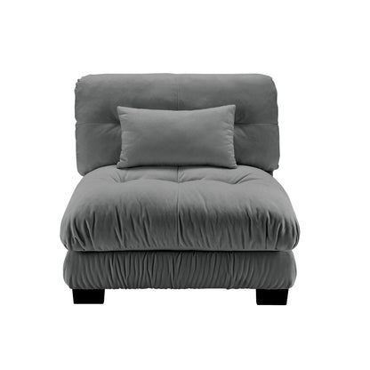 27 Armless Sofa W/1 pillow - Gray