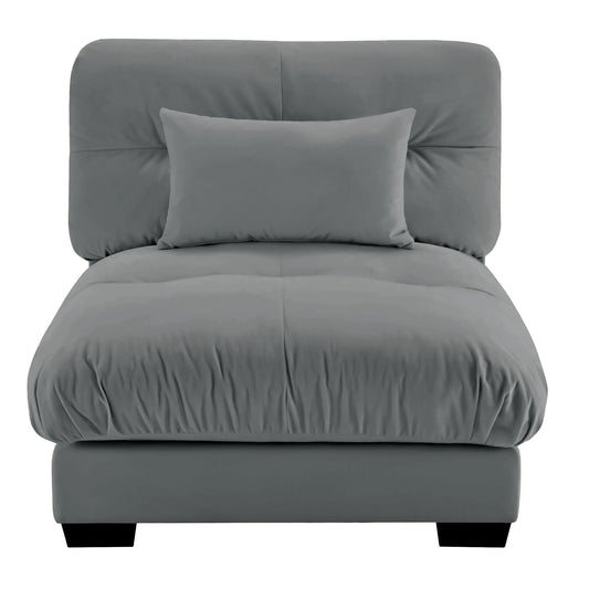 Milano Armless Sofa W/1 pillow - Gray