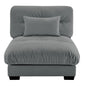 Milano Armless Sofa W/1 pillow - Gray