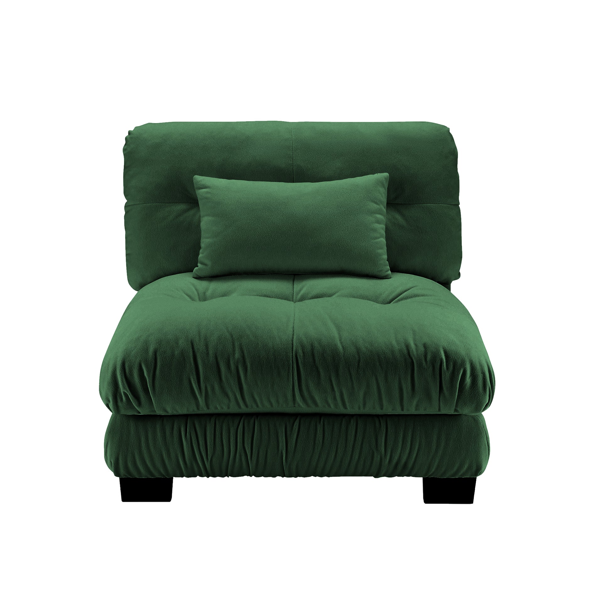 27  Armless Sofa W/1 pillow - GREEN