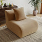 Armless Sofa W/Pillow Teddy Fabric-Camel