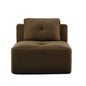 Armless Sofa W/Pillow Corduroy -Brown