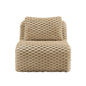 Armless Sofa W/Pillow Flannelette Fabric-Light Camel