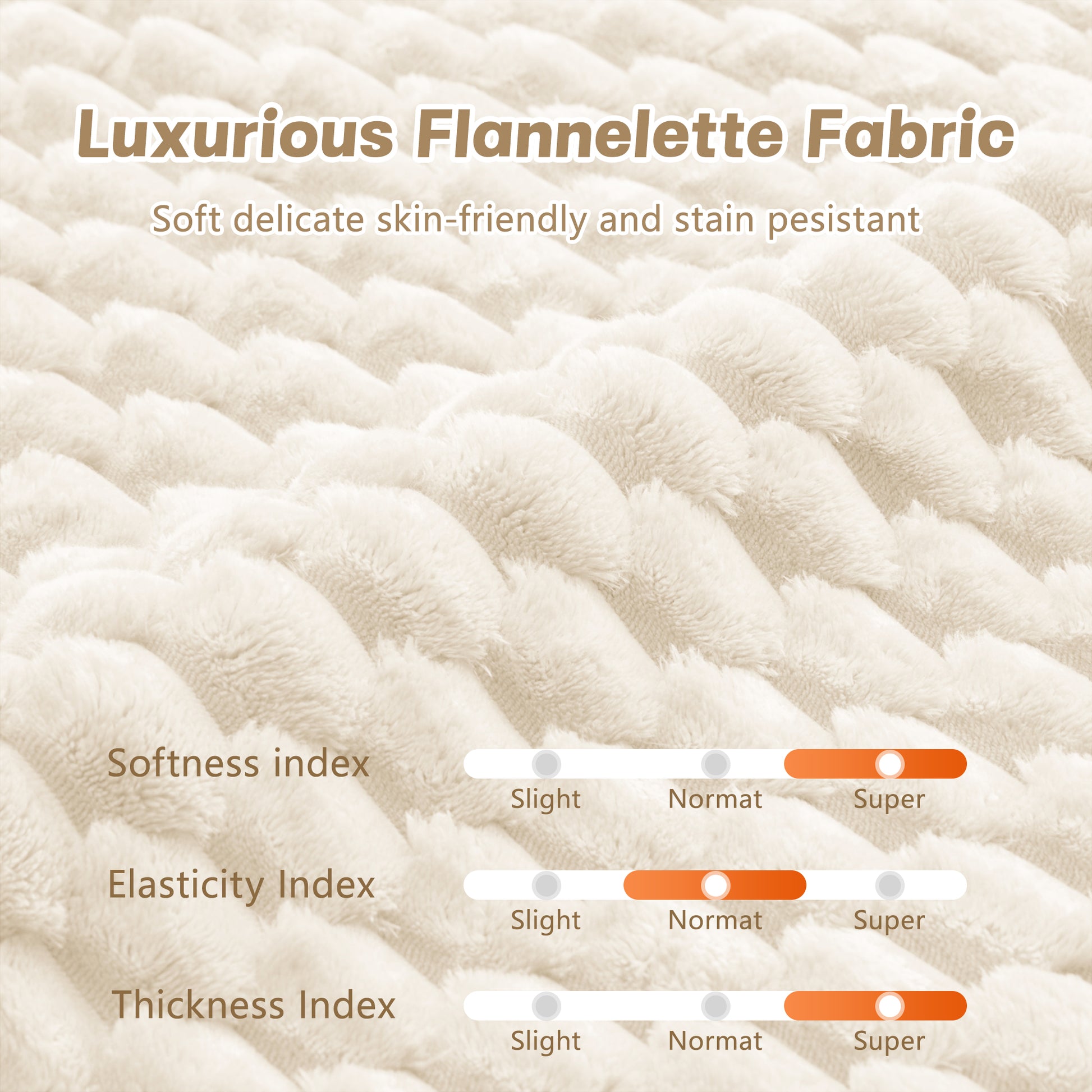 White Modular Sofa - 1 Seat Flannelette Sectional