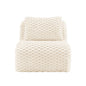 Armless Sofa W/Pillow Flannelette Fabric-White