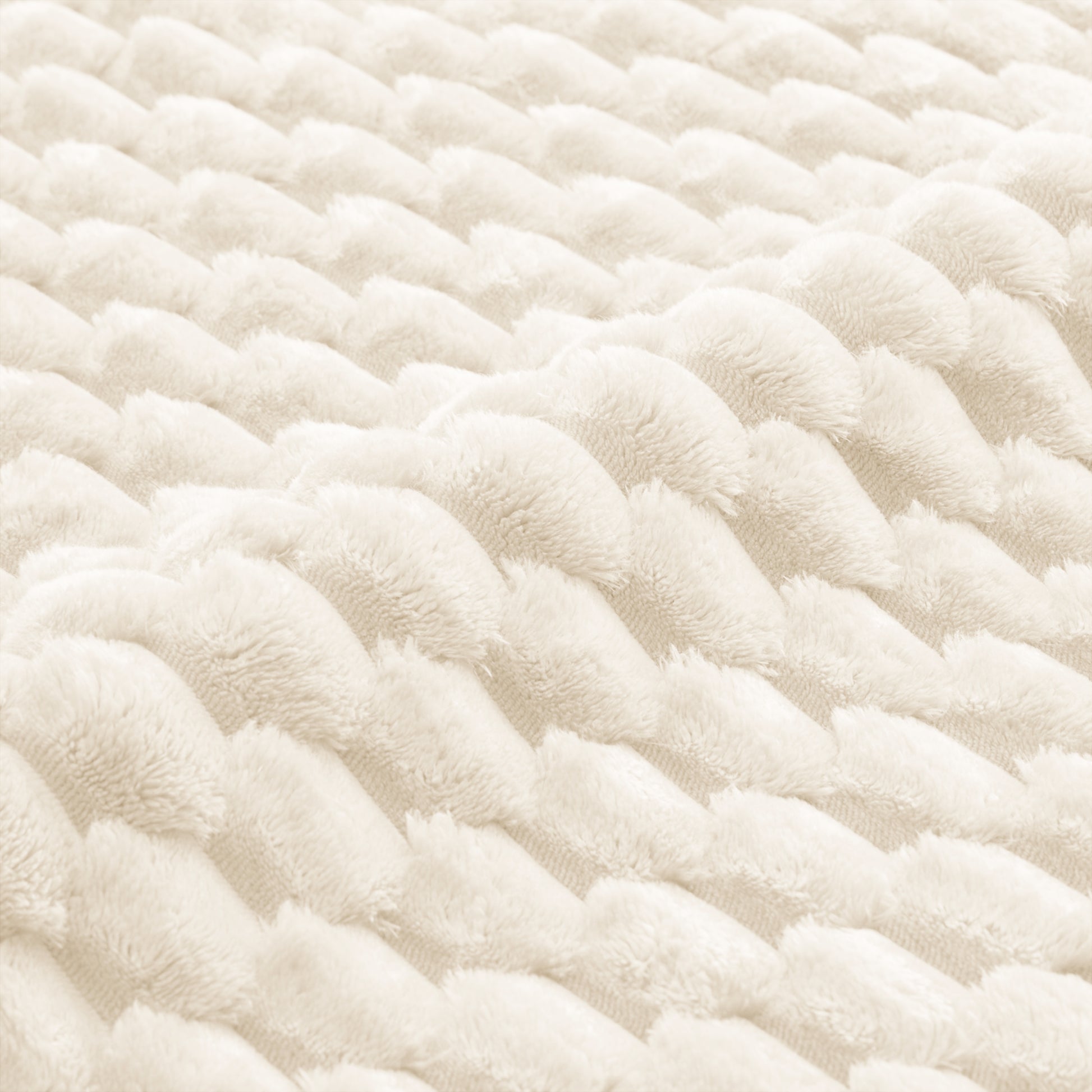 White Flannelette Ottoman - Comfortable Accent Piece