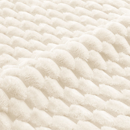 White Flannelette Ottoman - Comfortable Accent Piece