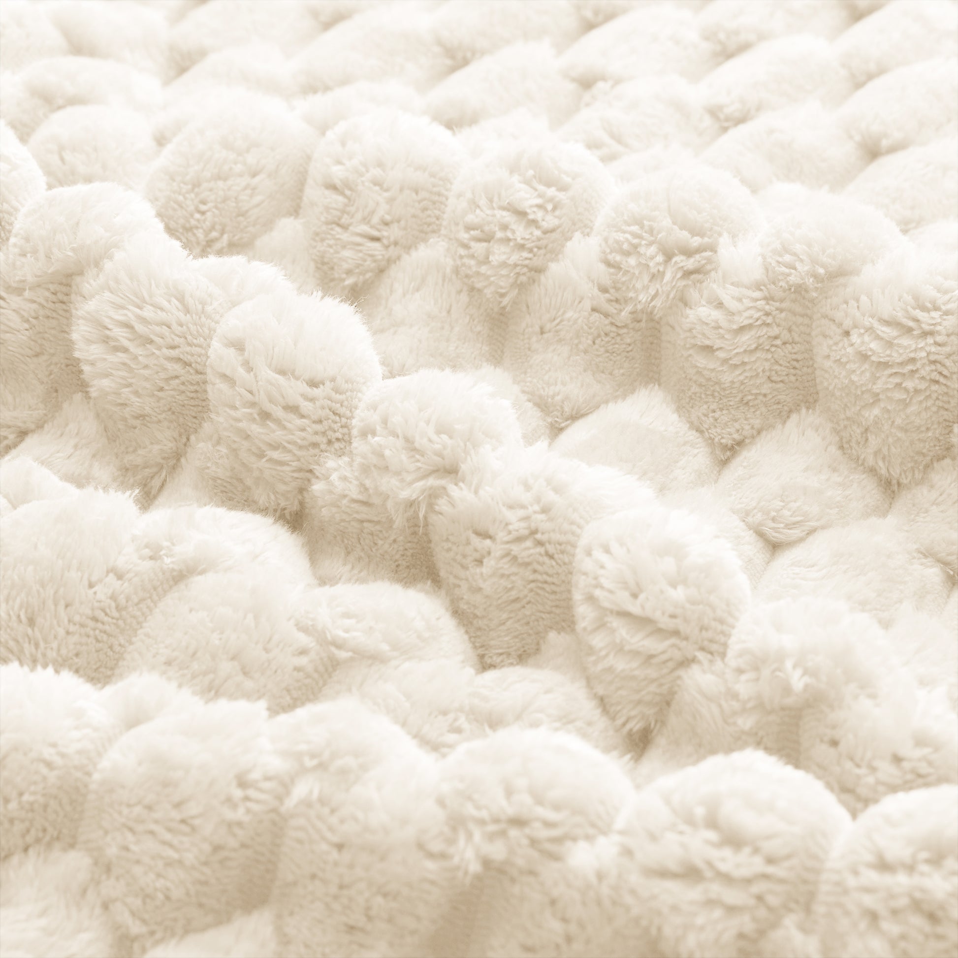 White Flannelette Ottoman - Comfortable Accent Piece