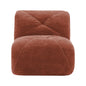 Armless Sofa Velvet- Red
