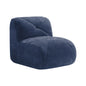 Armless Sofa Velvet- Blue