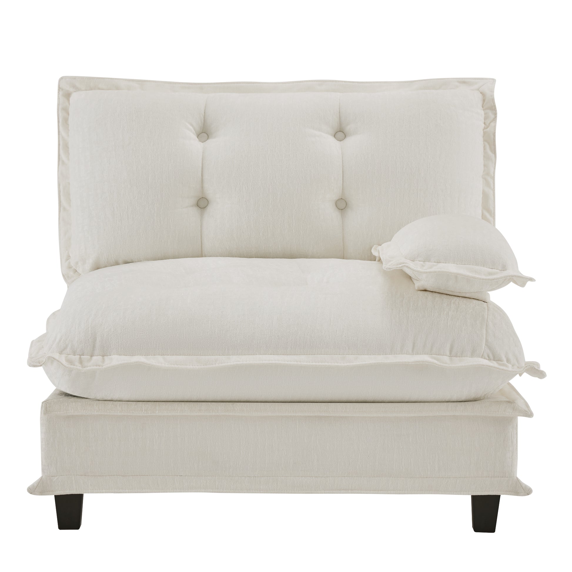 Beige Chenille Modular Sofa - 1 Seat, Flexible Design for Living Room