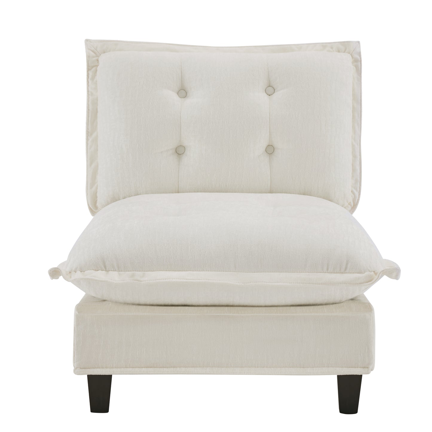 73  Armless Sofa Chenille- Beige
