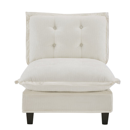 73  Armless Sofa Chenille- Beige