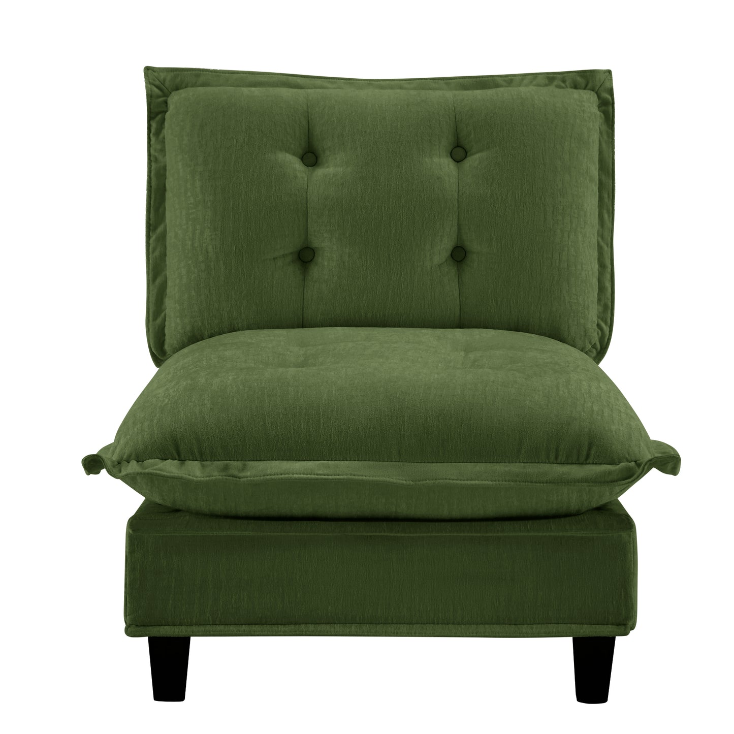 Green Chenille 3-Seat Sofa - 30.71" L for Living Room