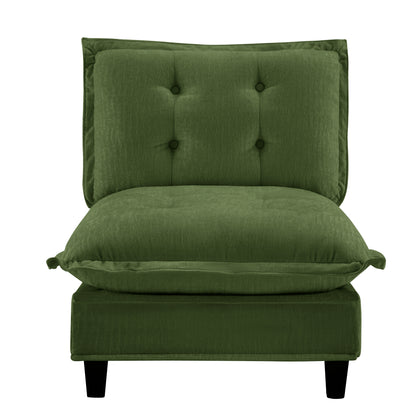 Green Chenille 3-Seat Sofa - 30.71" L for Living Room