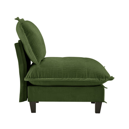 Green Chenille 3-Seat Sofa - 30.71" L for Living Room