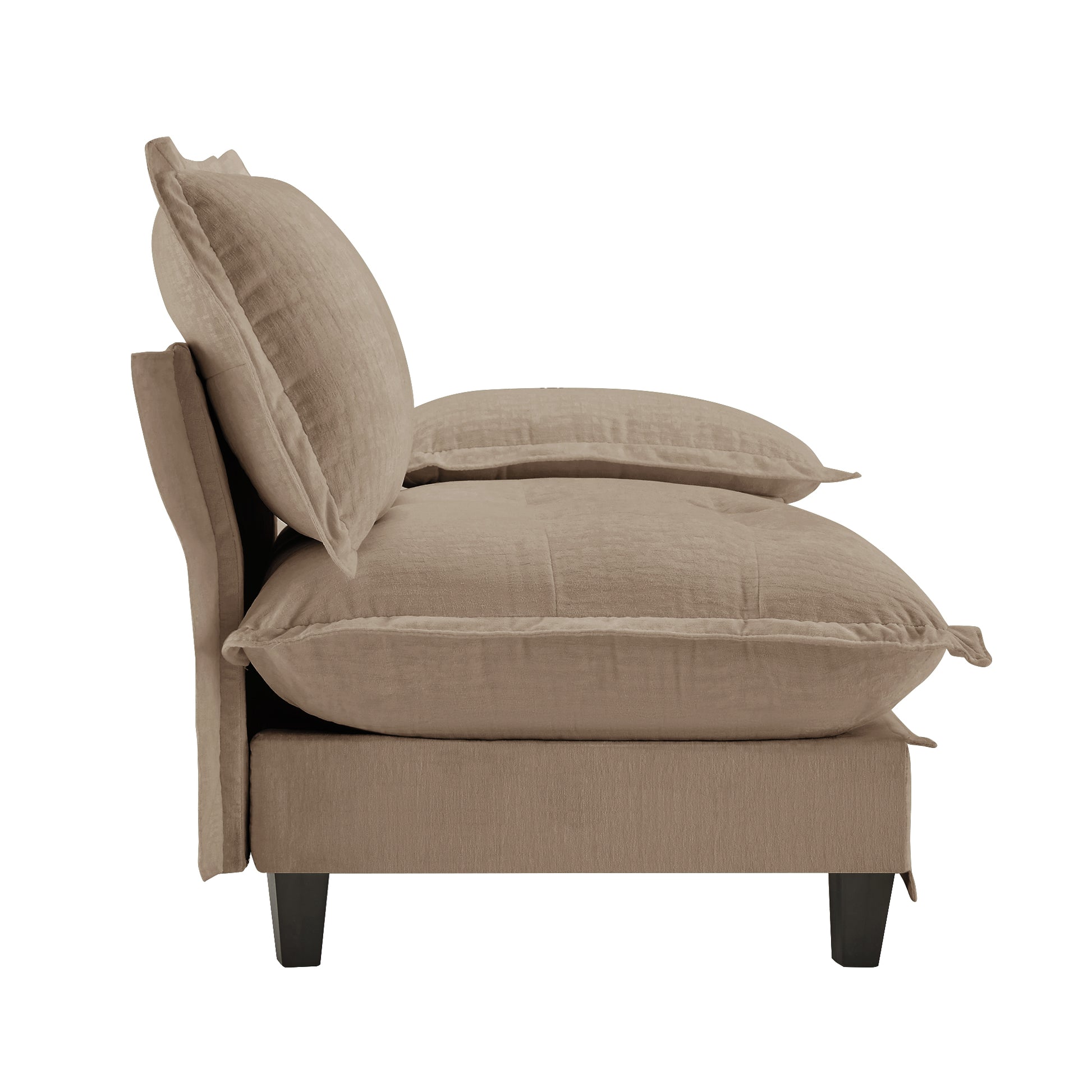 Light Brown Chenille Sofa - 1 Seat Comfort