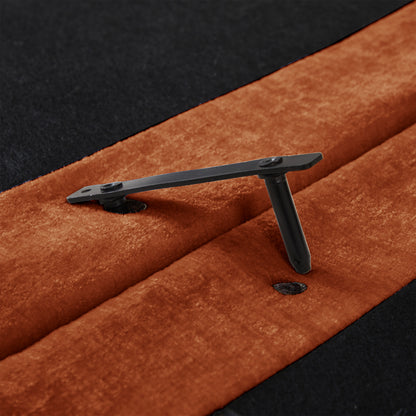 Orange Chenille Modular Sofa - 1 Seat for Living Room