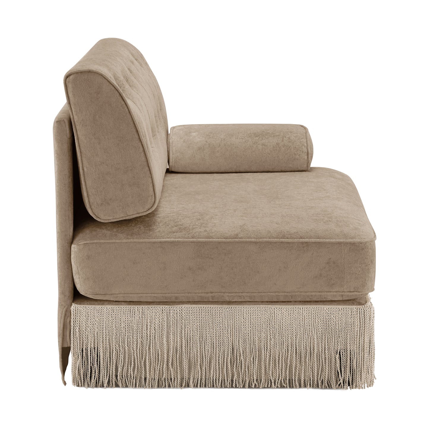 Camel Velvet Modular Sofa - 1 Seat Comfort