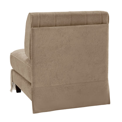 Camel Velvet Modular Sofa - 1 Seat for Living Room Apartments