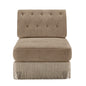Armless Sofa Velvet-Camel