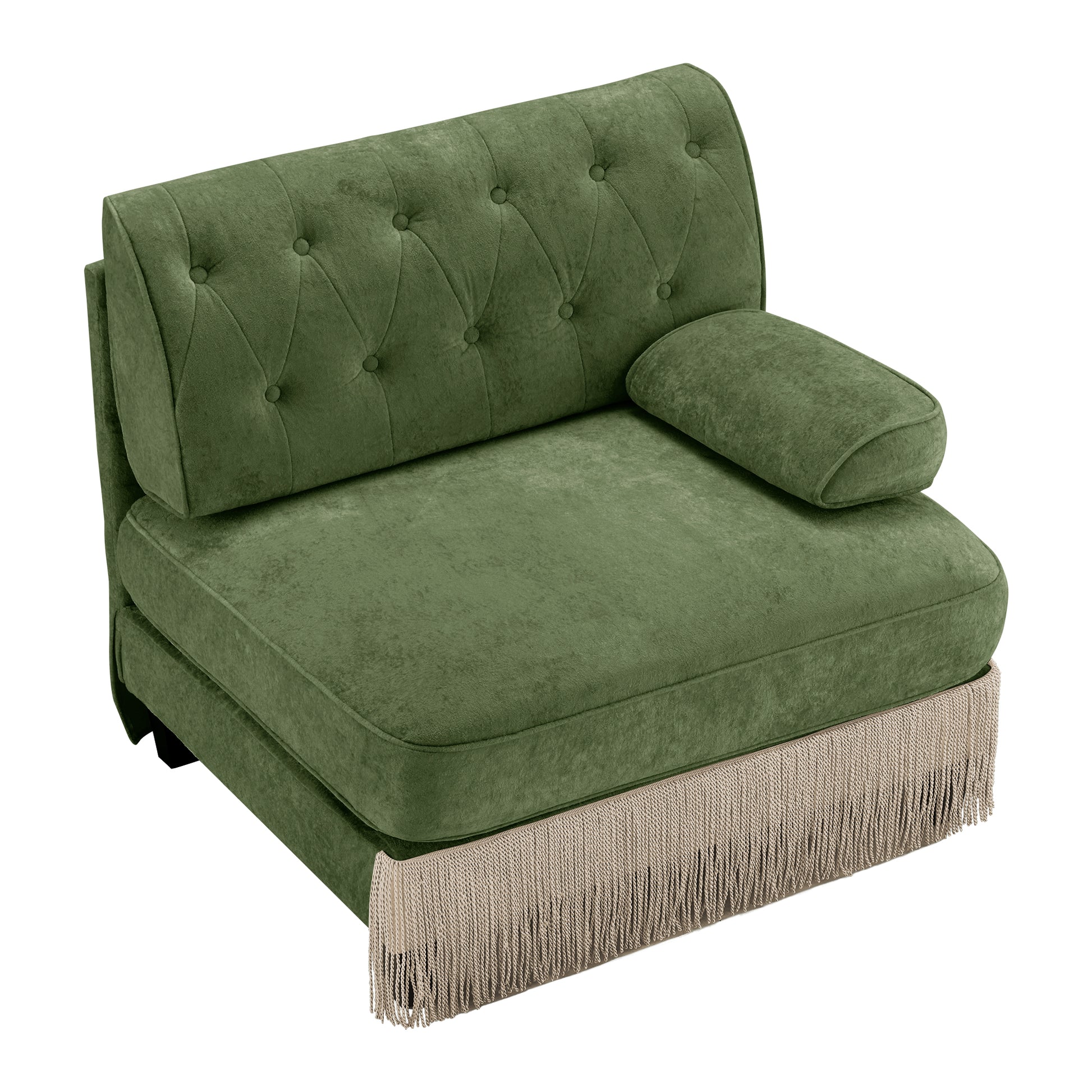 Modular Velvet Sofa - Green, 1 Seat
