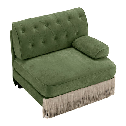 Modular Velvet Sofa - Green, 1 Seat