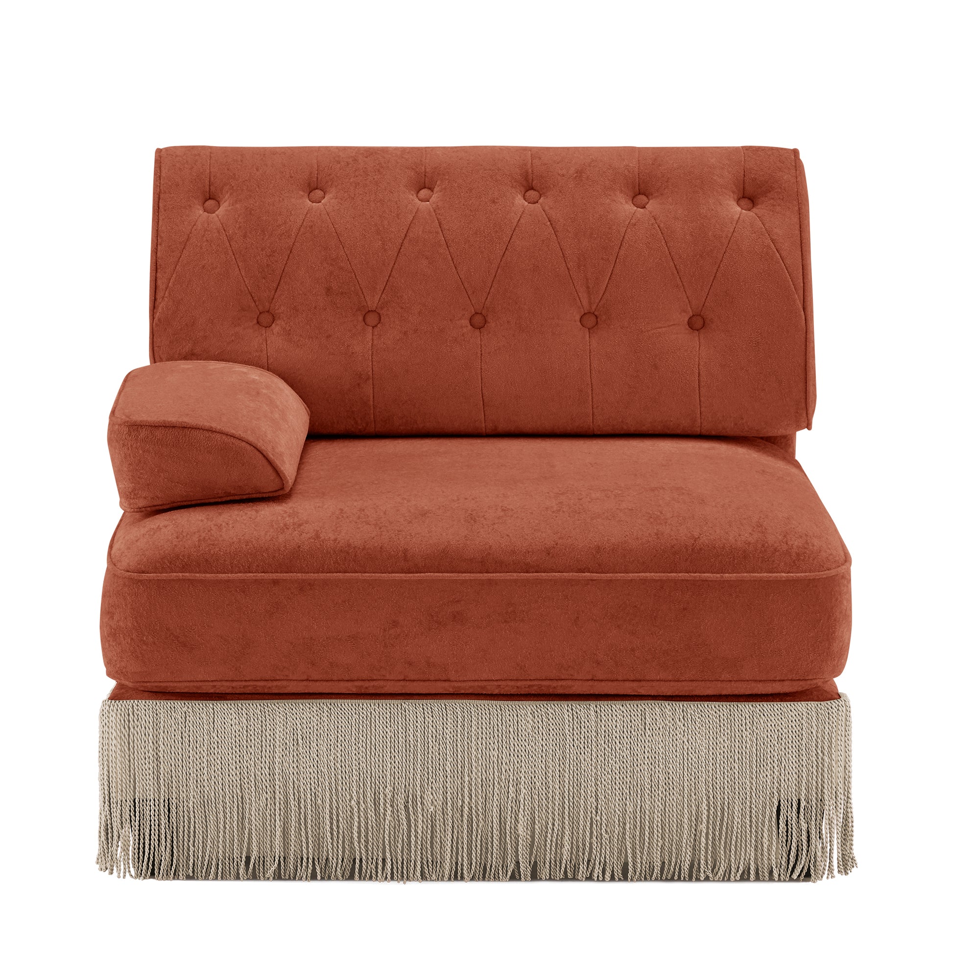 Sofa LSF Velvet -Red Brown