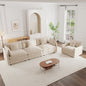 2-Piece Upholstered Sofa, Living Room Sectional Sofa Set Modern Sofa Couches Set , Deep Seat Sofa for Living Room Apartment, 1+3 Seat Light Coffee Chenille