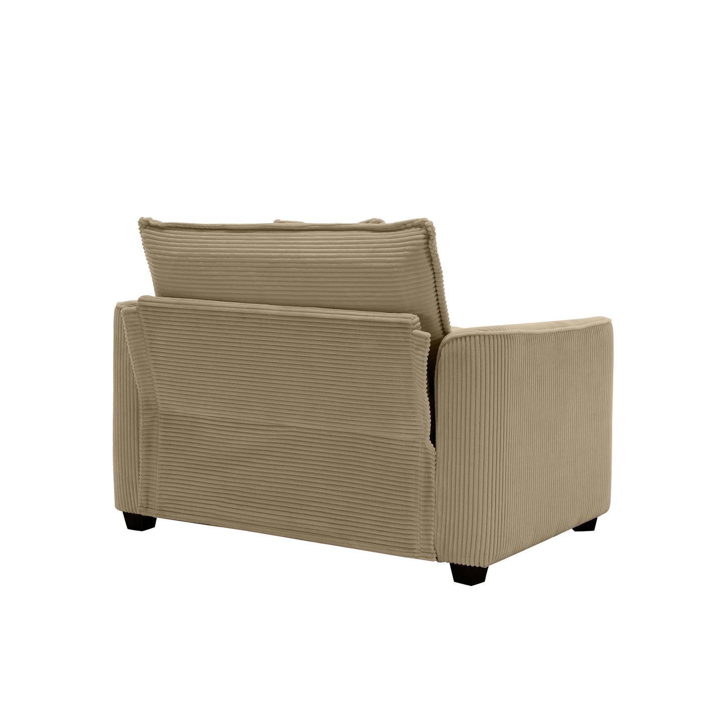 Tan Corduroy Sofa - Single Seat Comfort for Living Room or Bedroom