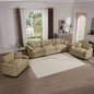 Tan Corduroy Sofa Set - 5 Seat Comfort, Stylish Design for Living Room