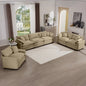 3 Piece Sectional Sofa Oversized Sectional Sofa Comfortable Sectional Sofa , One Single Sectional Sofa, One 2-Seater Sofas, One 3-Seater Sofas Tan Corduroy Deep Seat Sofa