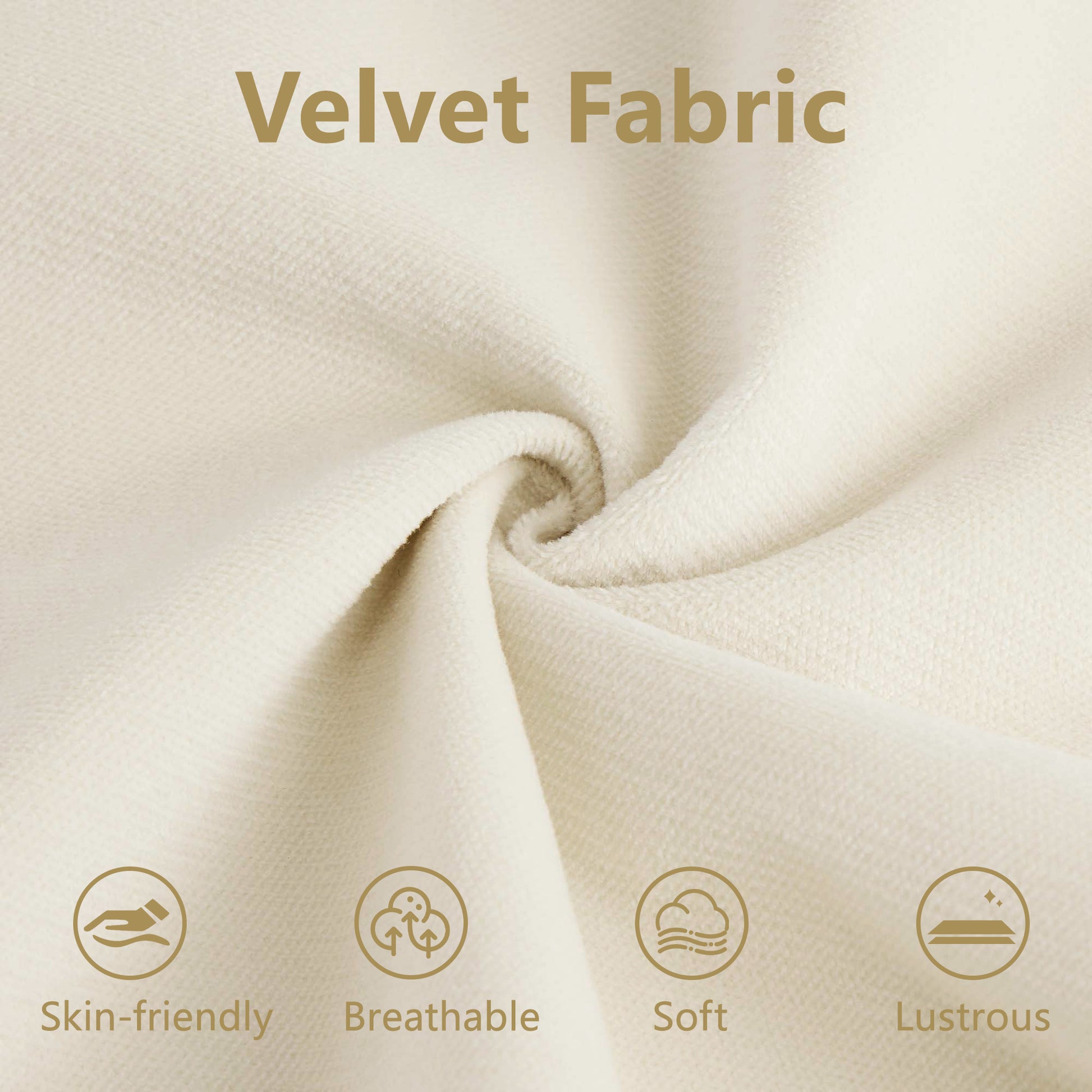 Cream Velvet 2-Seater Sofa - Modern Living Room Sofa