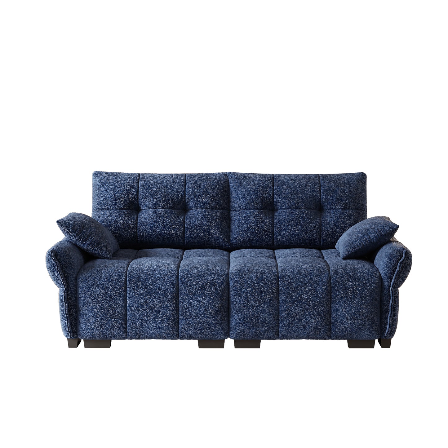 Premium Blue Chenille Sofa - Two-Seater Comfort & Style