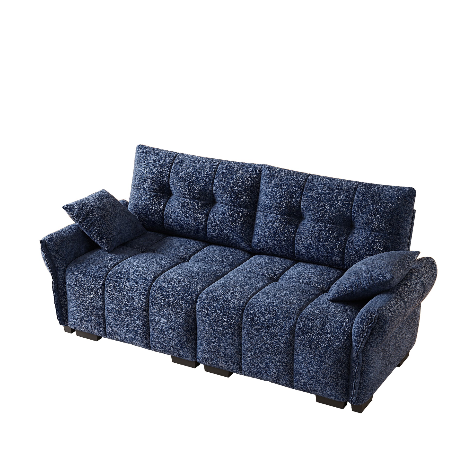Premium Blue Chenille Sofa - Two-Seater Comfort & Style