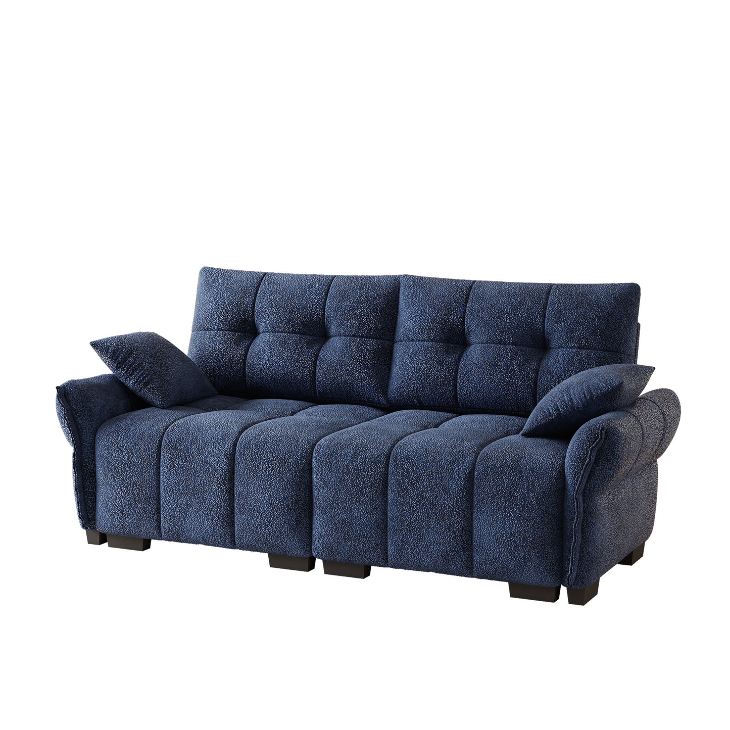Premium Blue Chenille Sofa - Two-Seater Comfort & Style