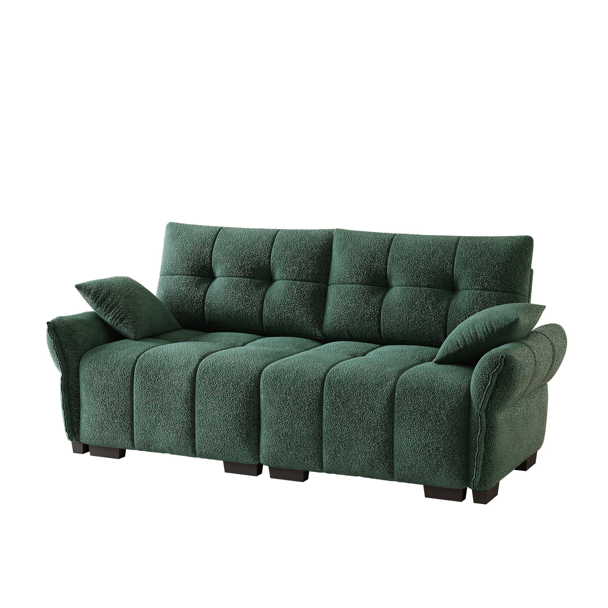 Premium Two-Seater Sofa - Green Chenille Comfort
